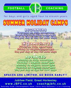 JBFC Summer Holiday Football Camps